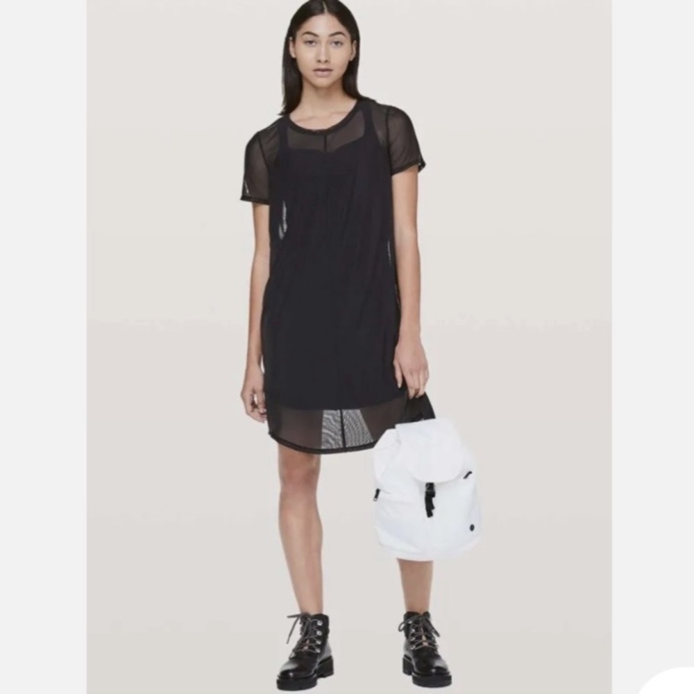COPY - Lululemon Ready to Reach Black Mesh Dress 4